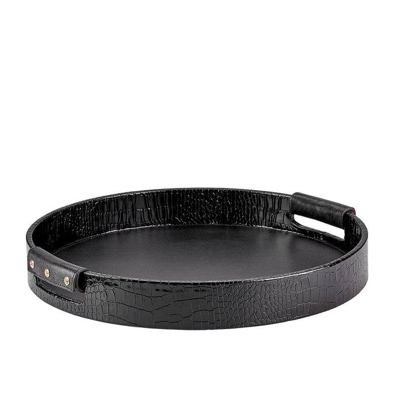 Round Leather Tray