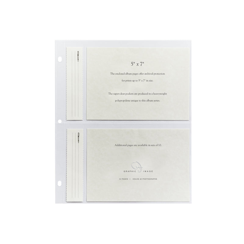5 x 7 Large Clear Pocket Album Refill