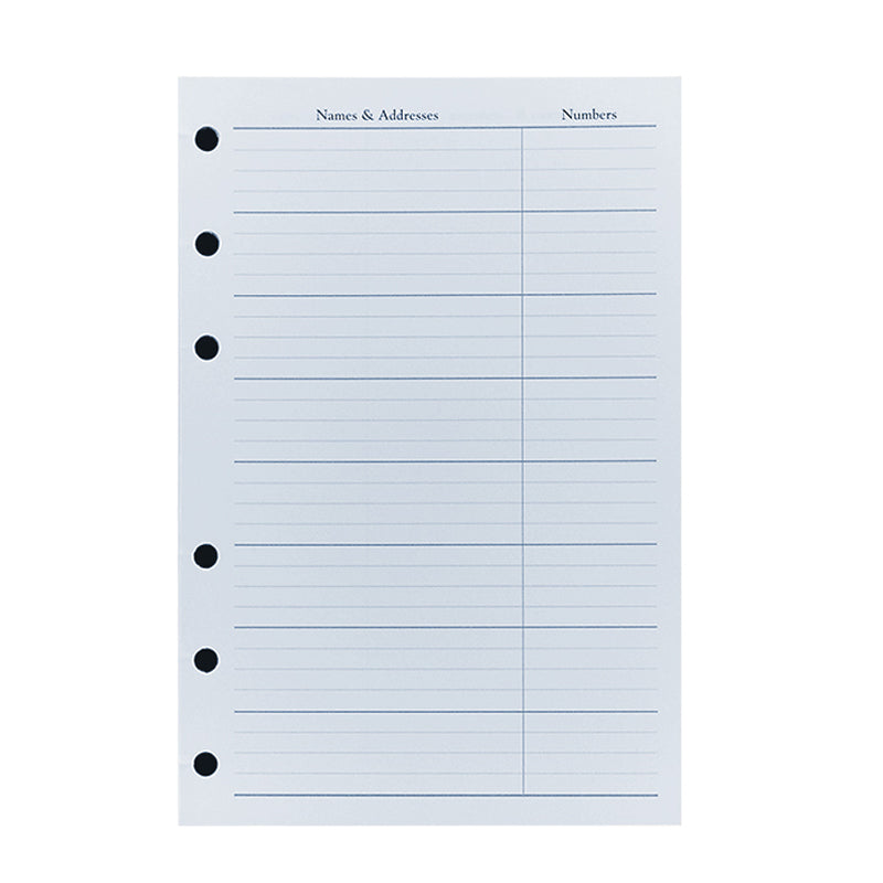 Desk Address Book Refills