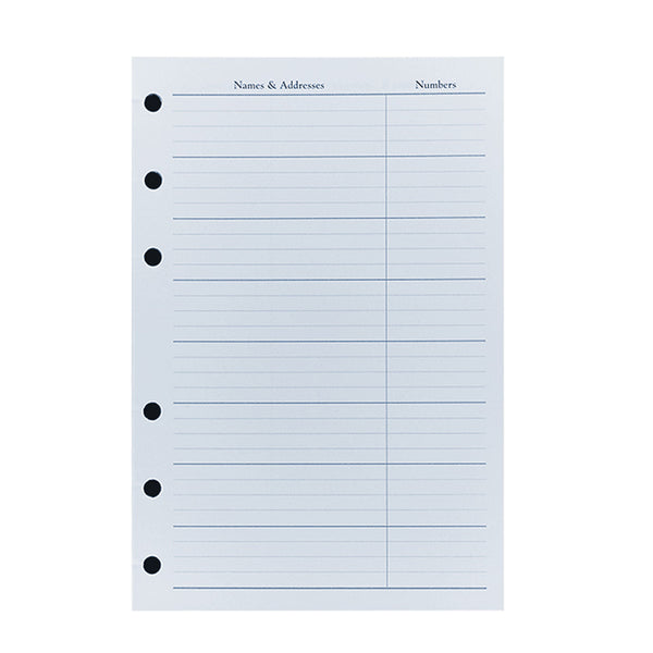 Desk Address Book Refills